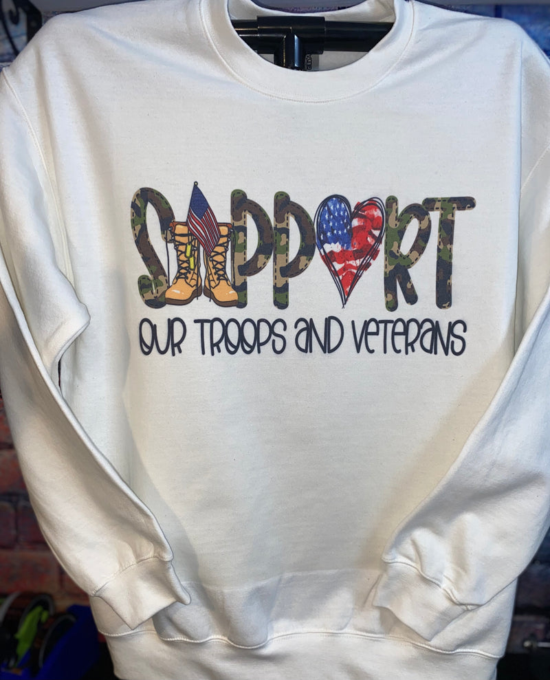 White Veteran Sweatshirt